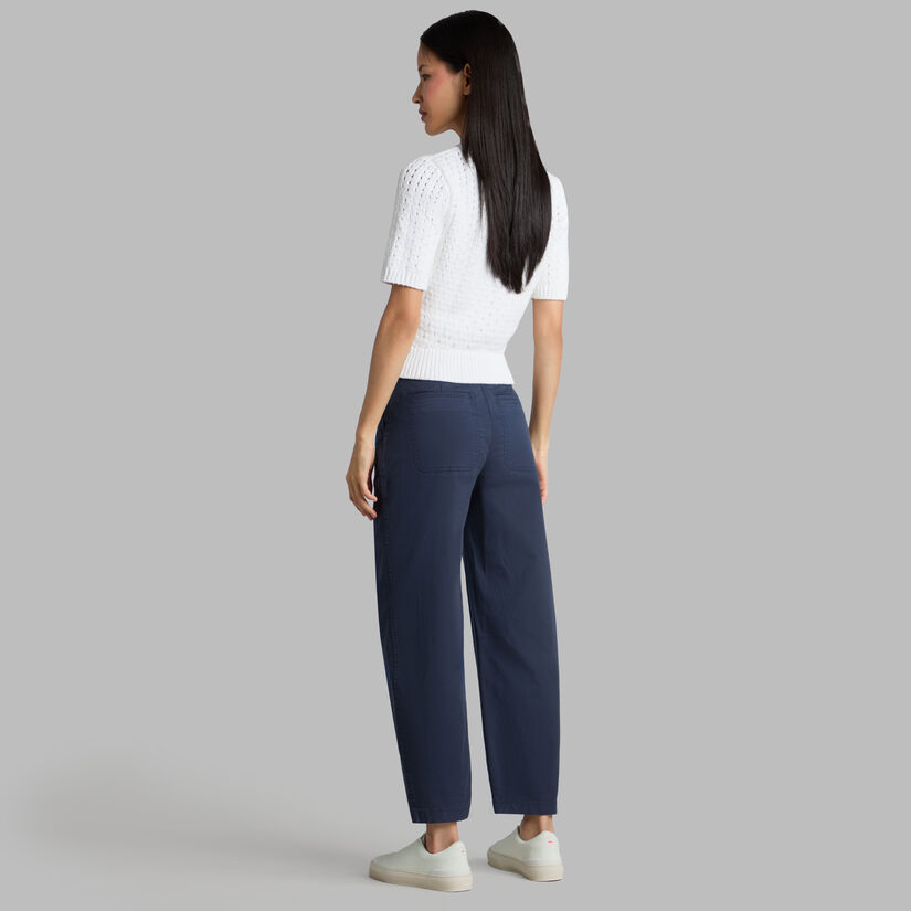 LTD RELEASE STRETCH COTTON GABARDINE BARREL LEG TROUSER image number 4