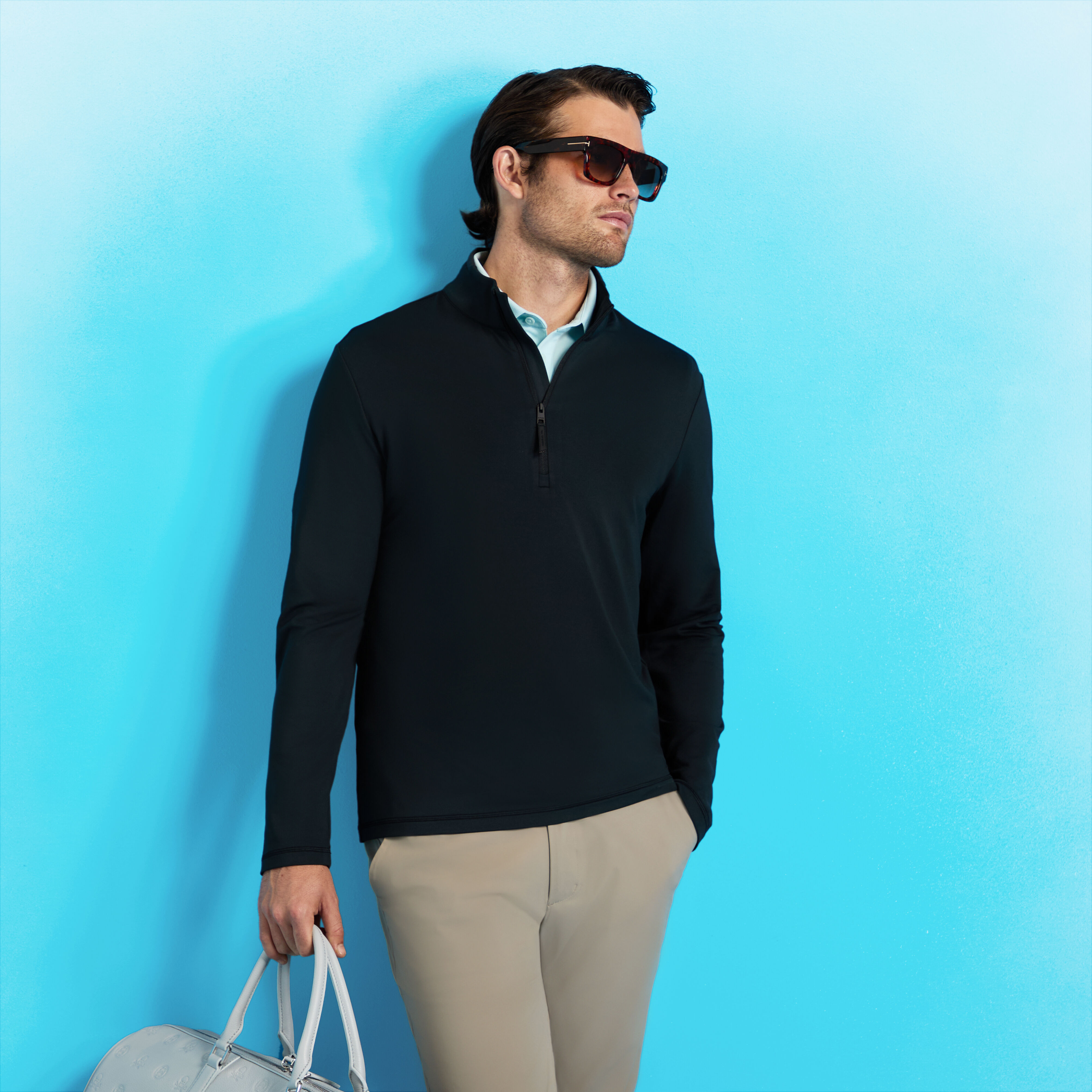 BRUSHED BACK TECH QUARTER ZIP |MEN'S PULLOVERS & QUARTER-ZIPS |G/FORE