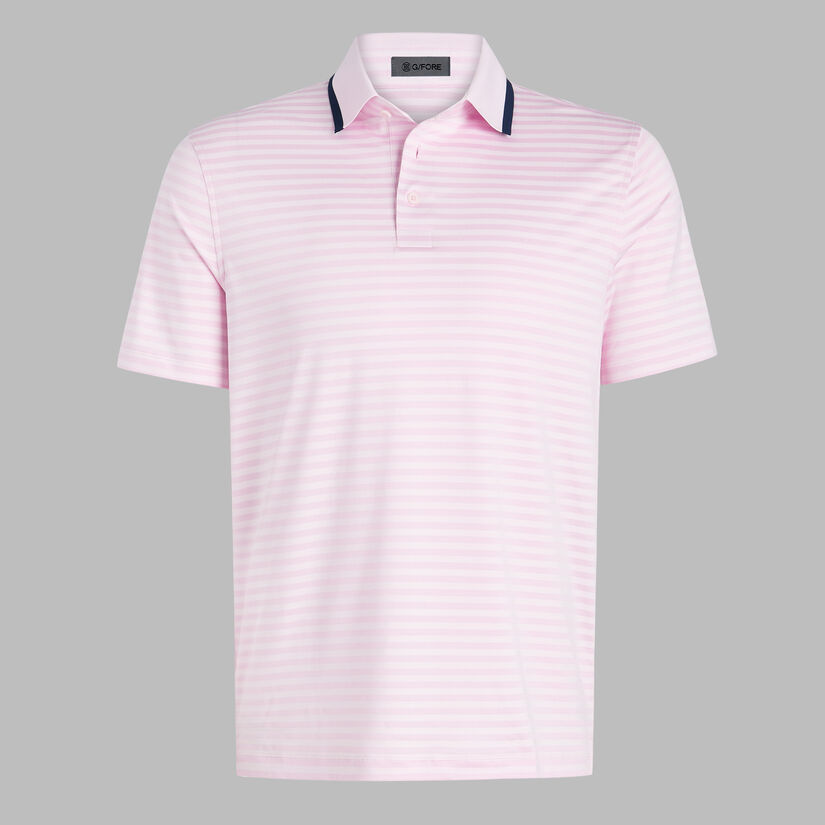 PERFORATED STRIPE JERSEY POLO image number 1