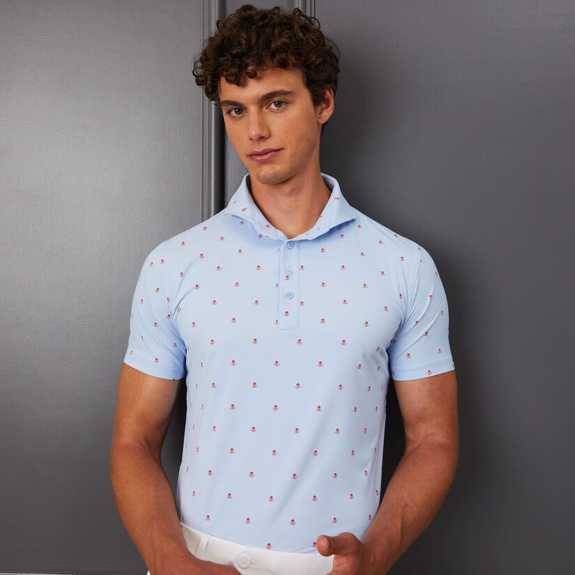SKULL & T'S ICE NYLON SLIM FIT POLO image number 2