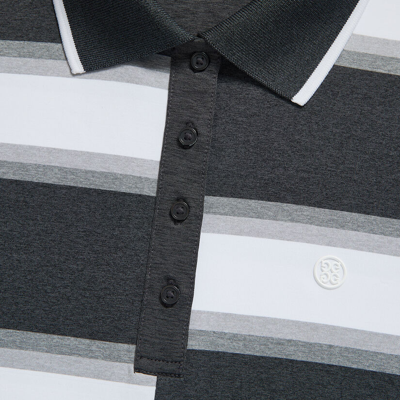 OFFSET GRADIENT STRIPE TECH POLO image number 6