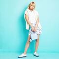 PHOTO FLORAL SILKY TECH NYLON A-LINE SKORT image number 2