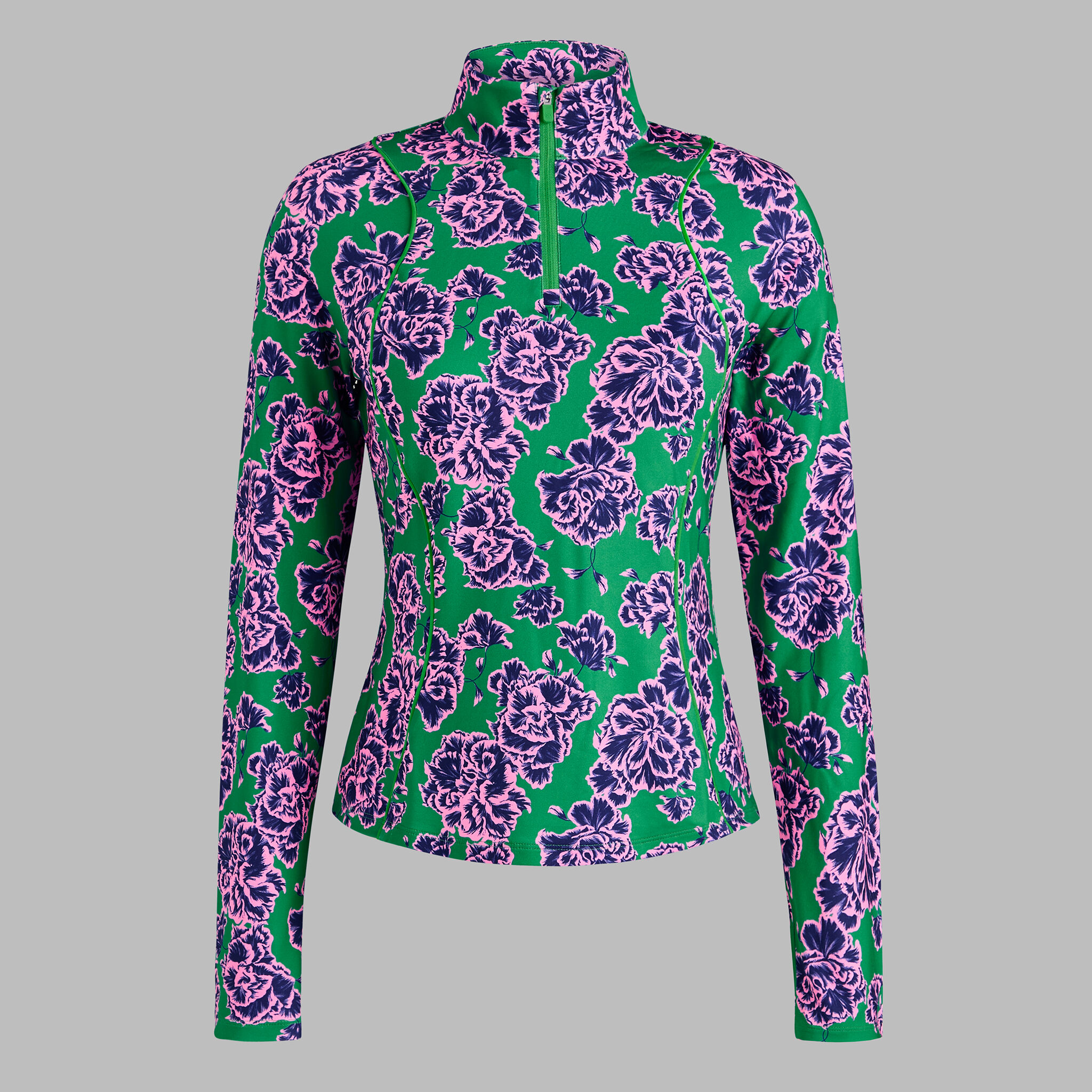 STAMPED FLORAL TECH JERSEY PULLOVER | WOMEN'S PULLOVERS & QUARTER