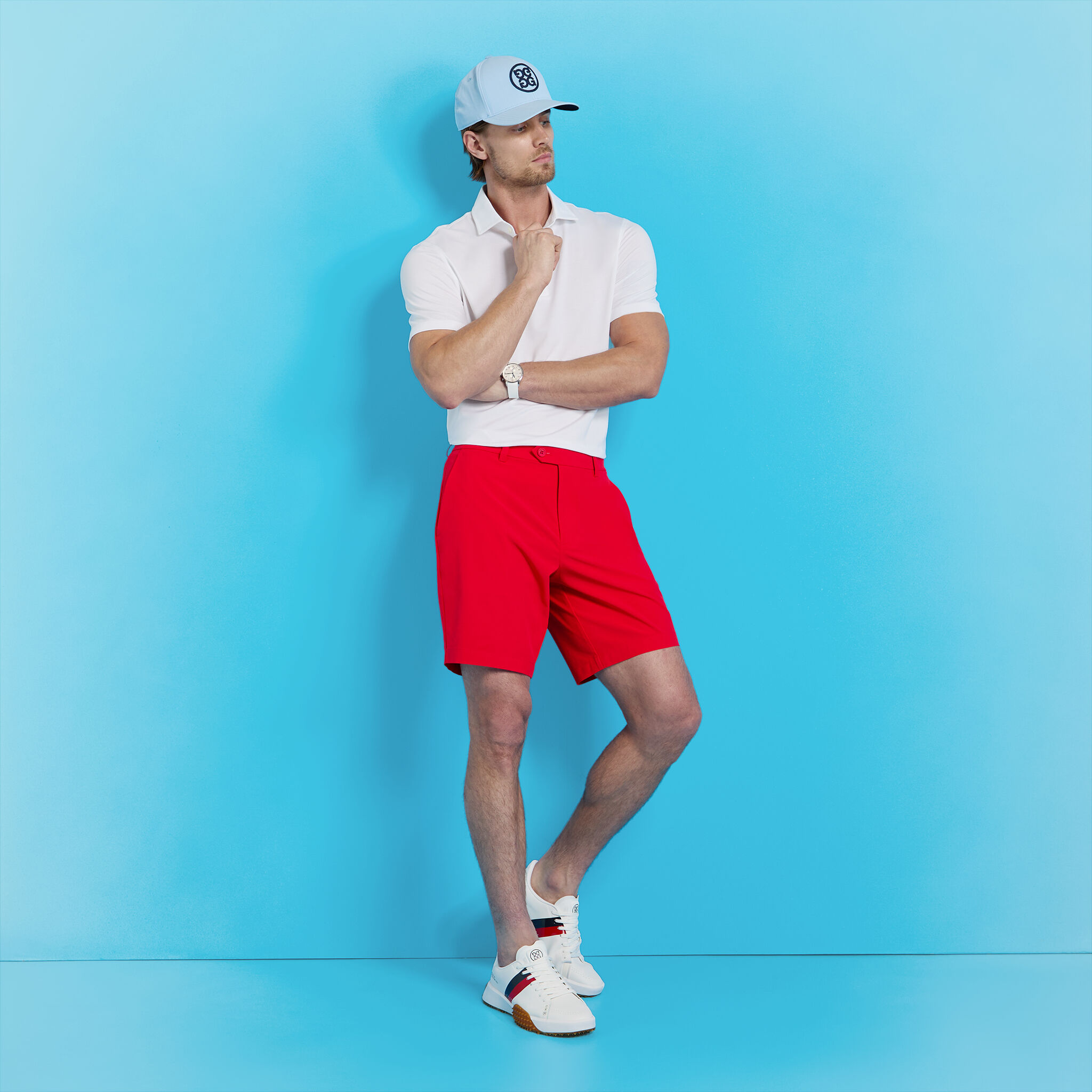 G/FORE メンズ半袖　モックネック　ホワイトM Disruptive Luxury – G/FORE