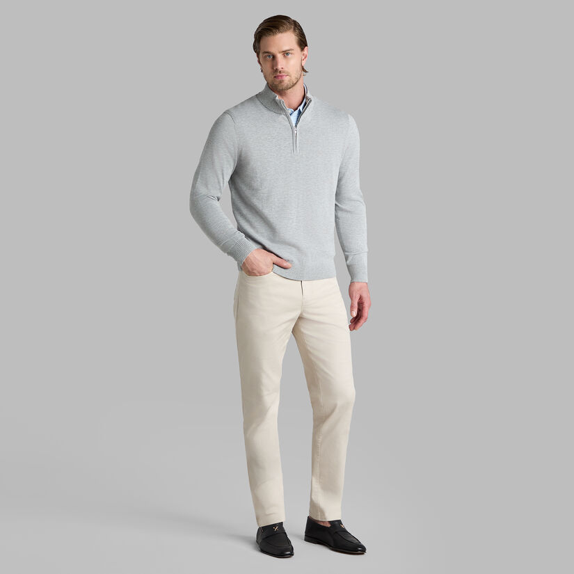 COOLING COTTON 1/4 ZIP SWEATER image number 3