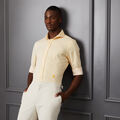 CLASSIC STRIPE MODERN SPREAD COLLAR NYLON WOVEN SLIM FIT SHIRT image number 2