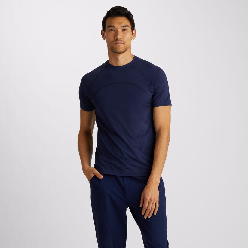 TECH NYLON SHORT SLEEVE PERFORATED CIRCLE G'S OPS SLIM FIT CREW image number 3