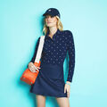 SKULL & T'S SILKY TECH NYLON LONG SLEEVE POLO image number 2
