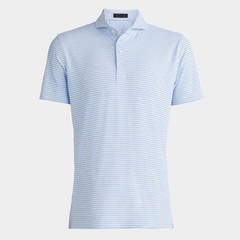 FEEDER STRIPE TECH PIQUÉ MODERN SPREAD COLLAR POLO