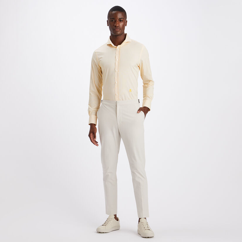 CLASSIC STRIPE MODERN SPREAD COLLAR NYLON WOVEN SLIM FIT SHIRT image number 4