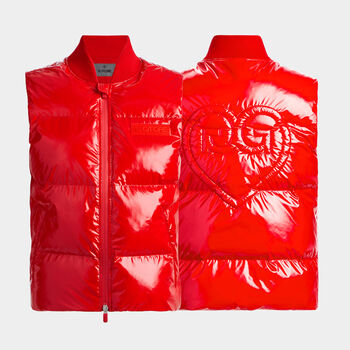LIMITED EDITION HEART G'S COATED NYLON QUILTED PUFFER VEST