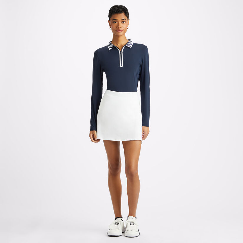 FEATHERWEIGHT SILKY TECH NYLON QUARTER ZIP POLO image number 4