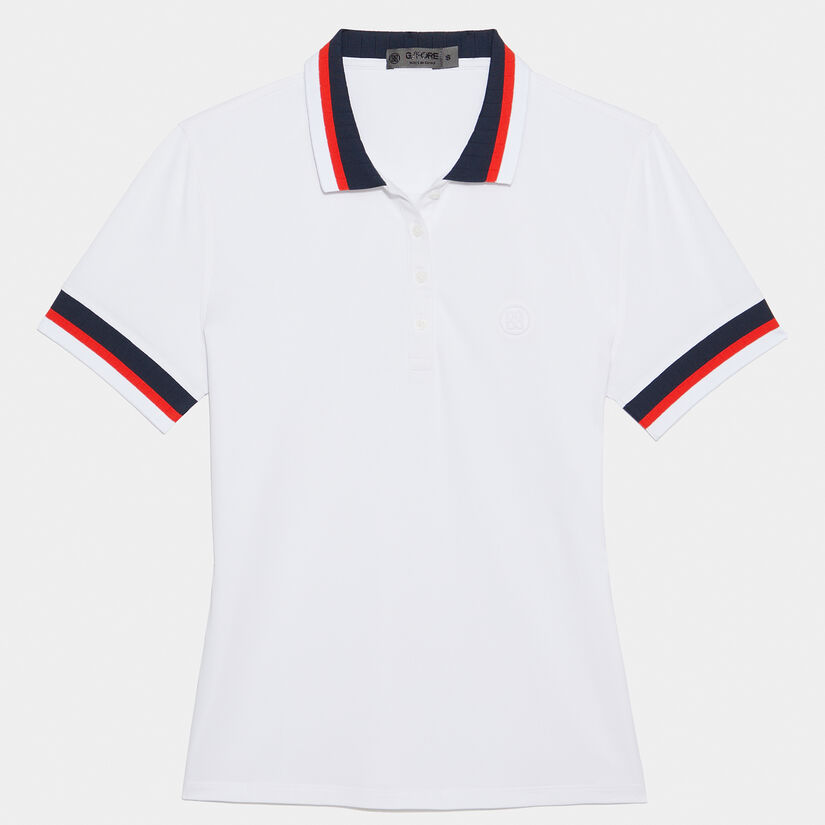 PLEATED COLLAR TECH PIQUÉ POLO image number 1