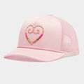STRIPED HEART G'S INTERLOCK KNIT TRUCKER HAT image number 1