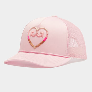STRIPED HEART G'S INTERLOCK KNIT TRUCKER HAT