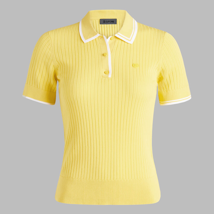 RIBBED KNIT SWEATER POLO image number 1