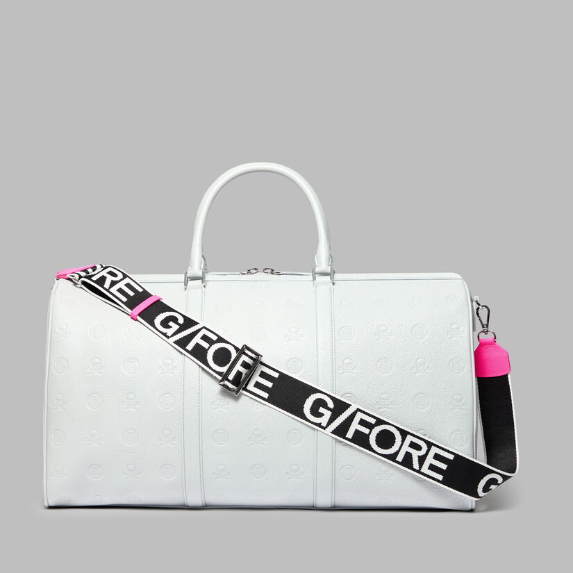 EMBOSSED SKULL & TEES LEATHER WEEKENDER image number 1