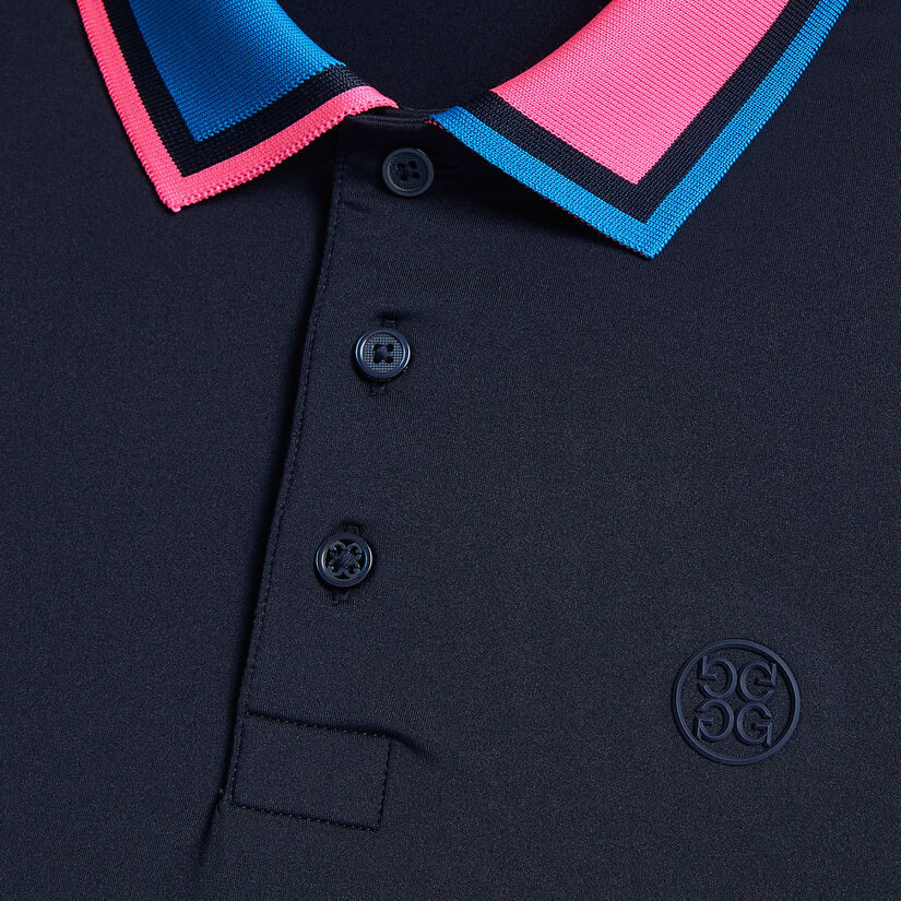 TWO TONE RIB COLLAR TECH JERSEY SLIM FIT POLO image number 6