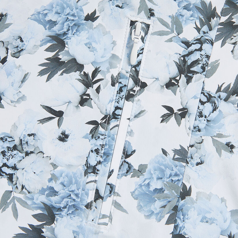PHOTO FLORAL SILKY TECH NYLON A-LINE SKORT image number 6
