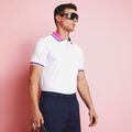 TWO TONE BANDED SLEEVE TECH PIQUÉ POLO image number 2