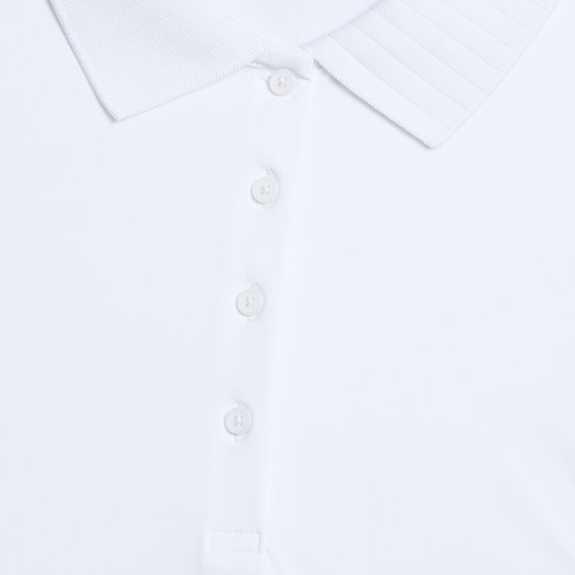 PLEATED COLLAR SILKY TECH NYLON SLEEVELESS POLO image number 5