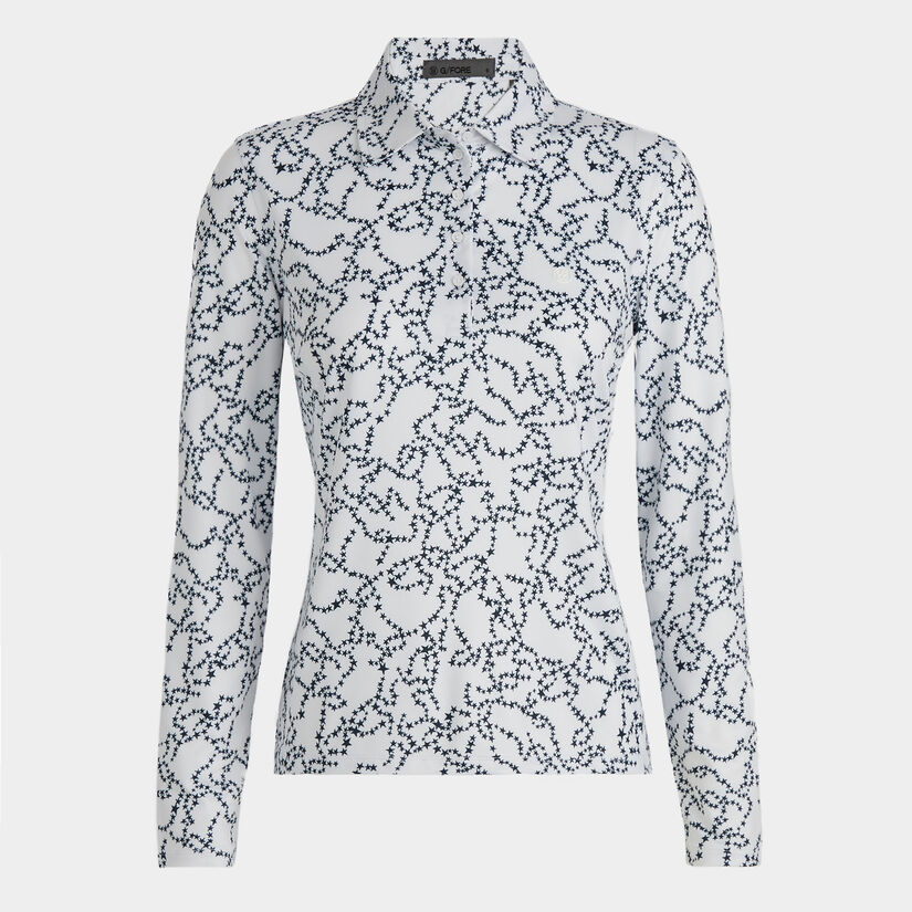 STAR DUST TECH JERSEY LONG SLEEVE POLO image number 1