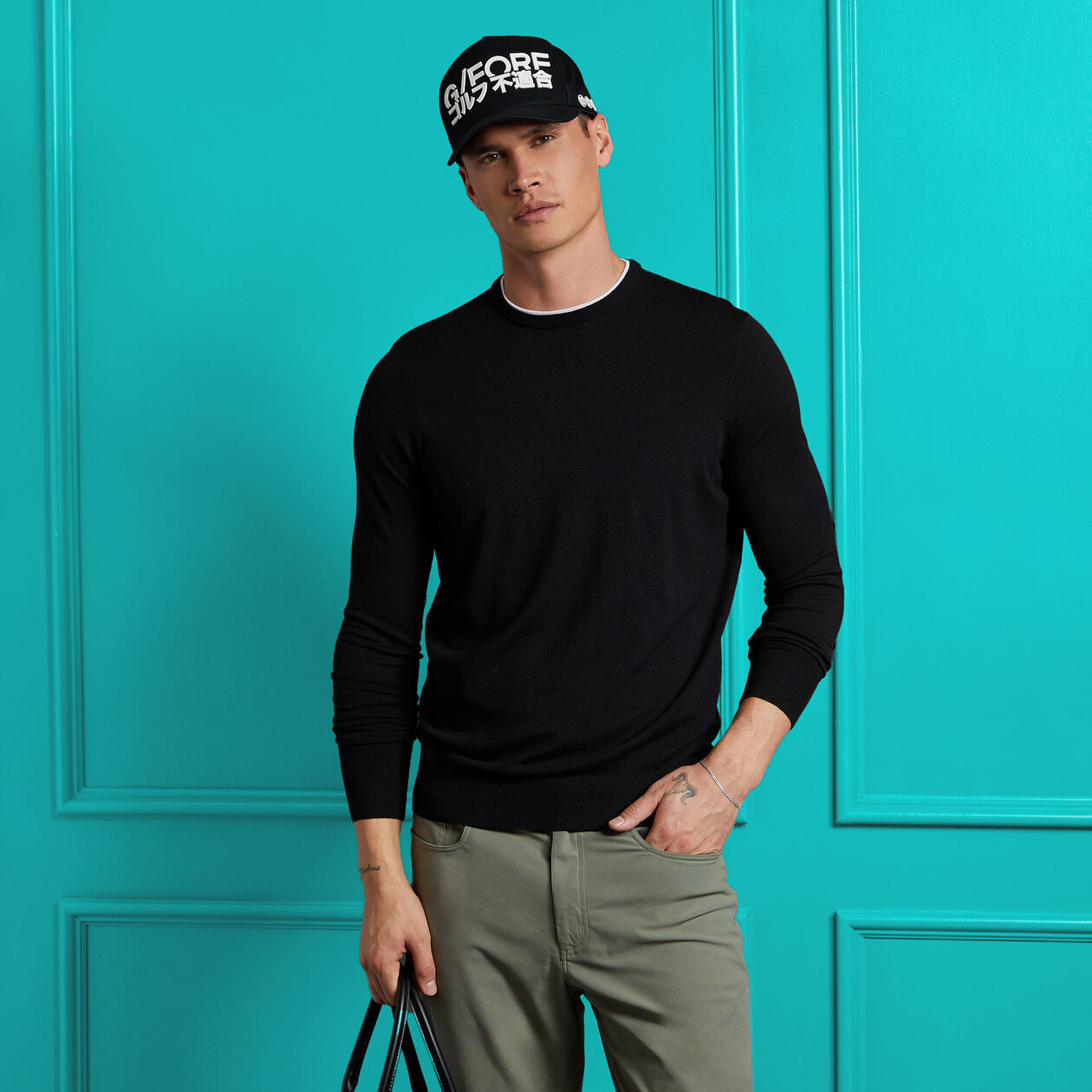 MERINO WOOL BLEND CREWNECK SWEATER | MEN