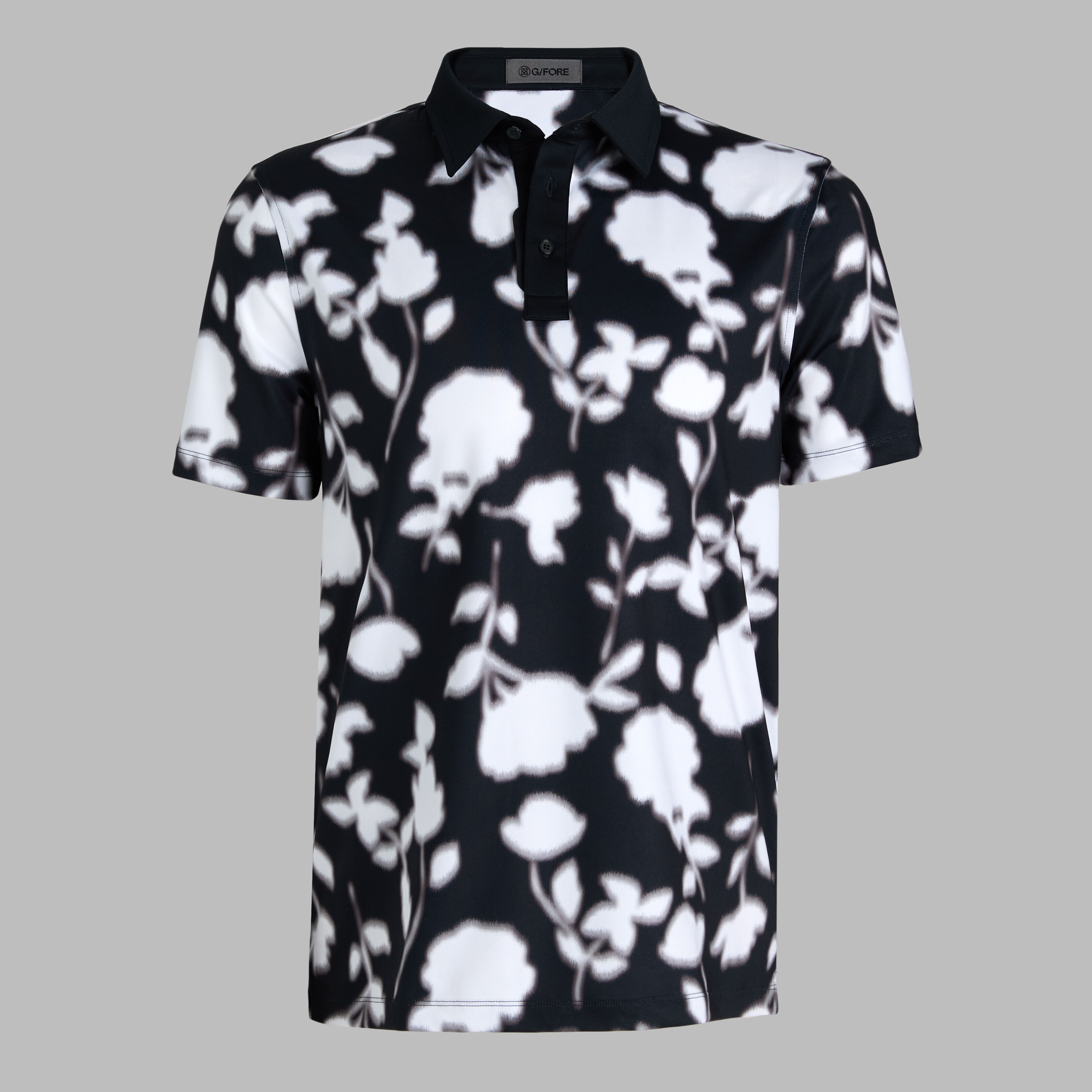 BLUR FLORAL TECH JERSEY POLO