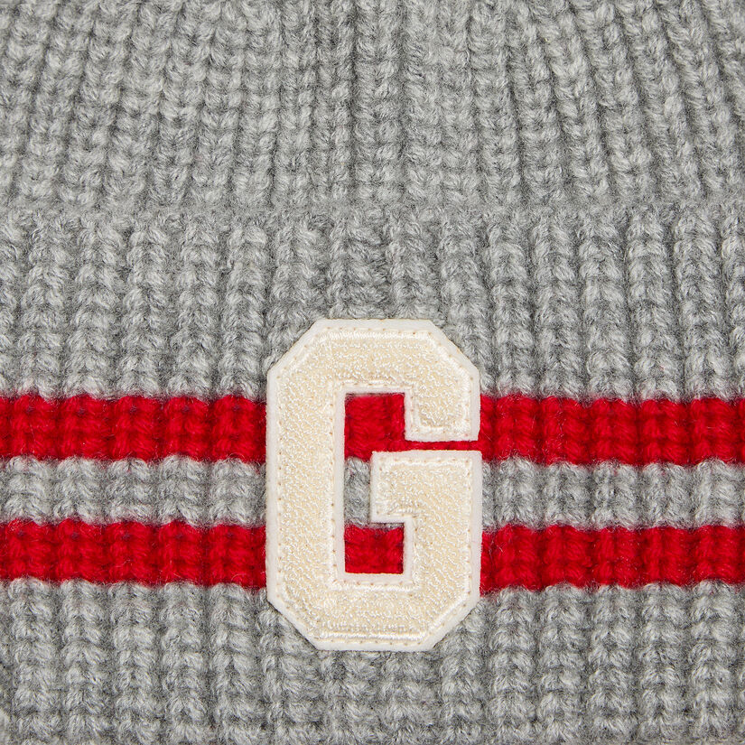 STRIPED IT LETTER G WOOL CASHMERE BEANIE image number 3
