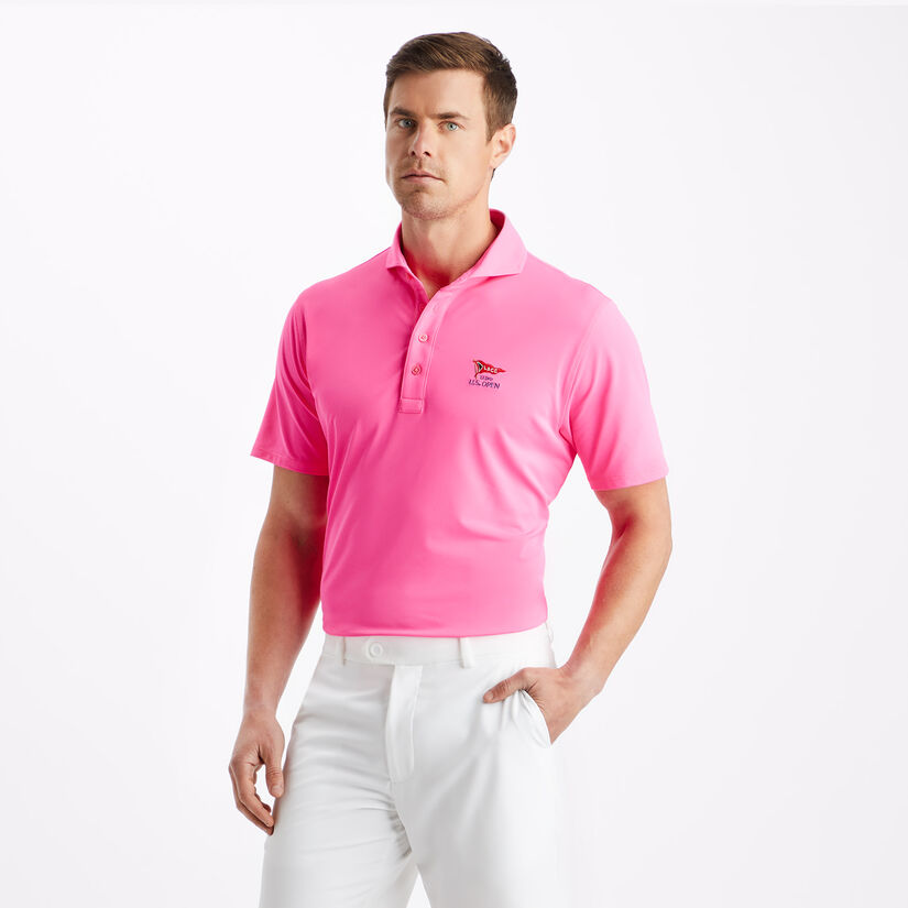 LIMITED EDITION U.S. OPEN ESSENTIAL MODERN SPREAD COLLAR TECH PIQUÉ SLIM FIT POLO image number 3