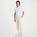 OFFSET STRIPE MODERN SPREAD COLLAR TECH PIQUÉ SLIM FIT POLO image number 4