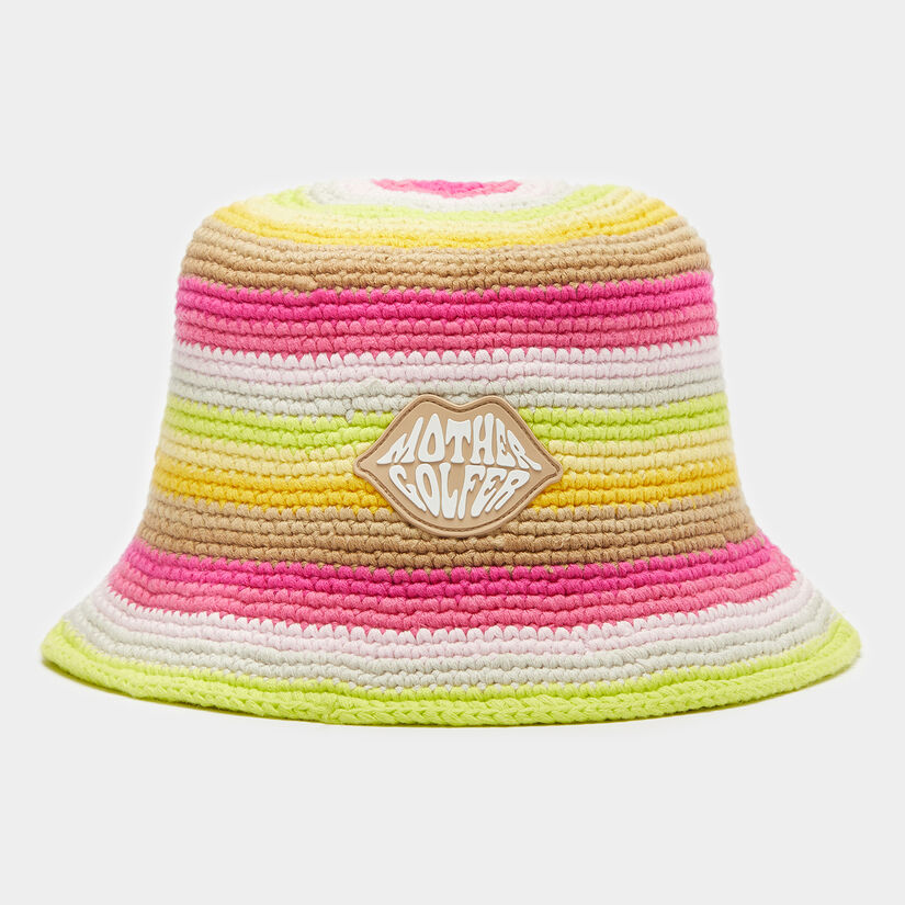 LIMITED EDITION STRIPED CROCHET MOTHER GOLFER BUCKET HAT image number 1