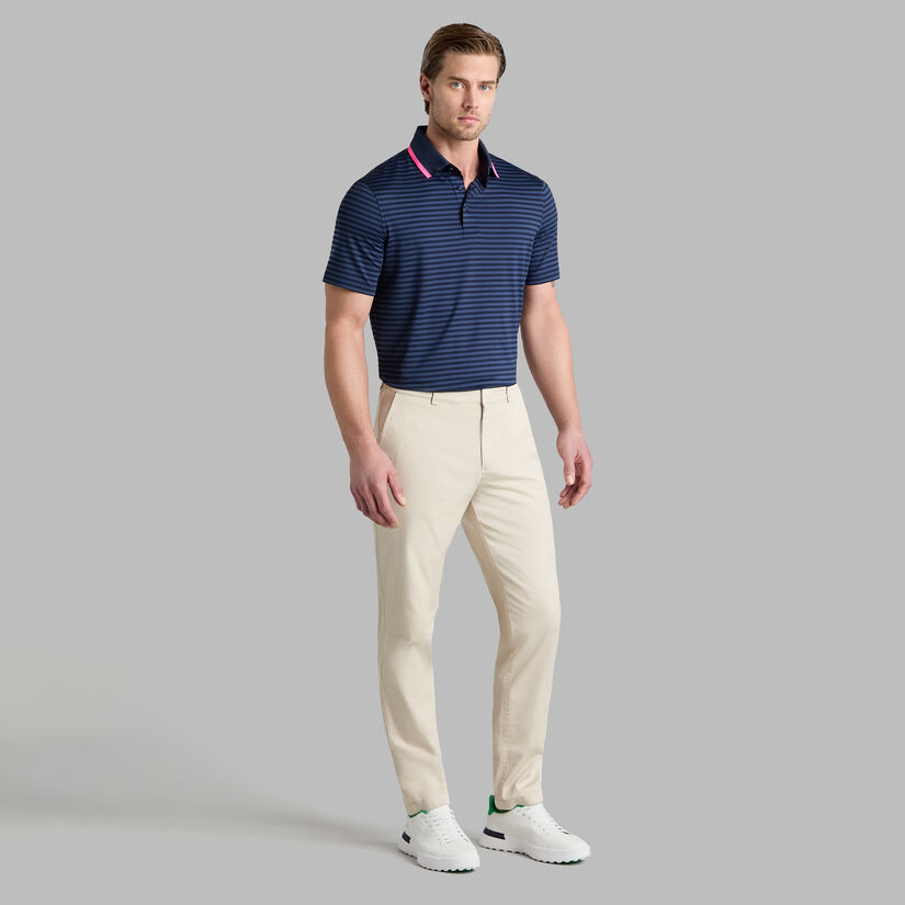 PERFORATED STRIPE JERSEY POLO image number 3