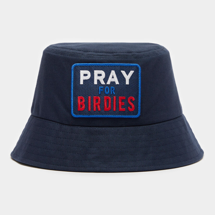 PRAY FOR BIRDIES COTTON TWILL BUCKET HAT image number 1
