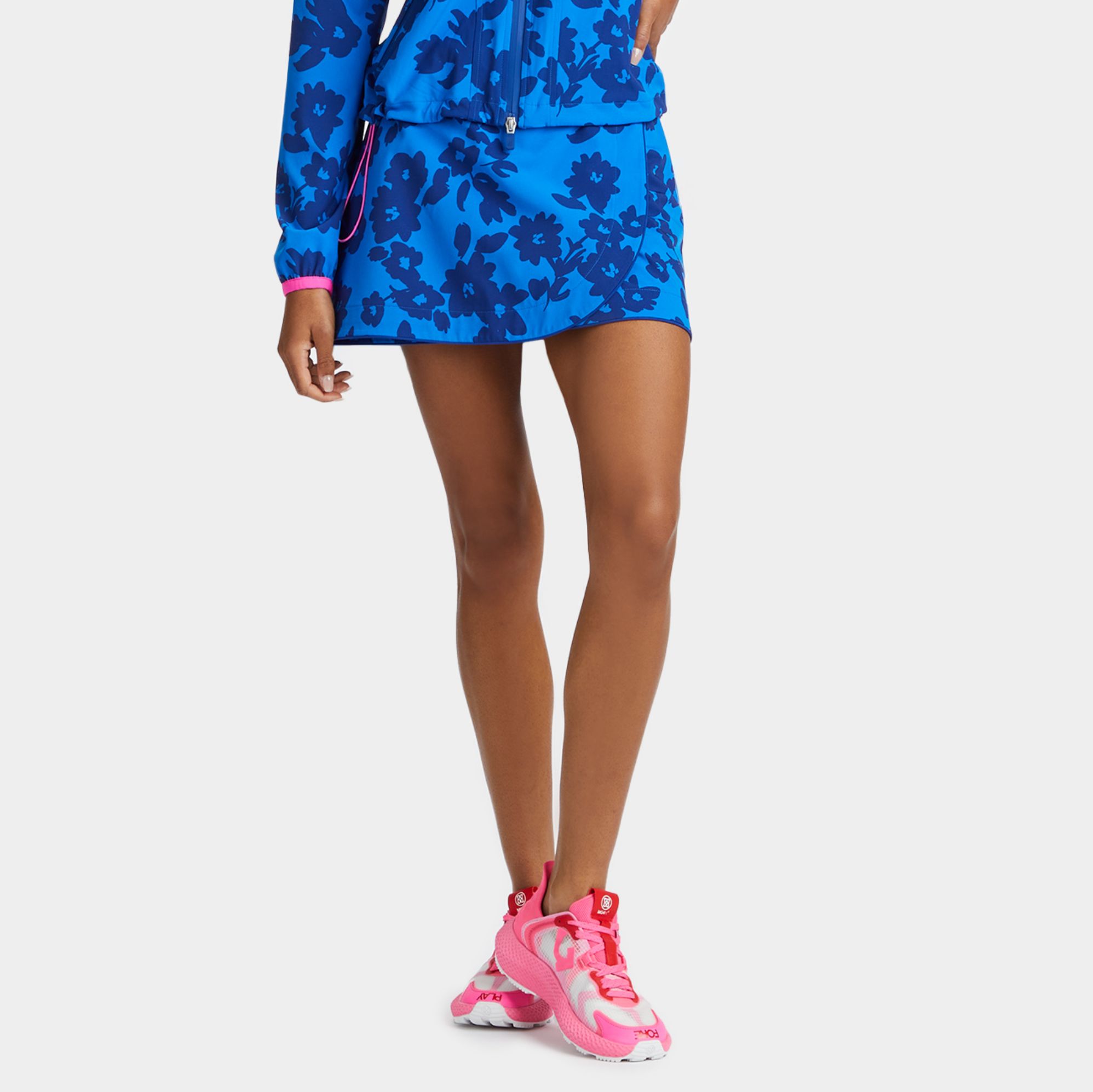 Shop the Tonal Floral Wrap Maverick 4-Way Stretch&nbsp;Skort