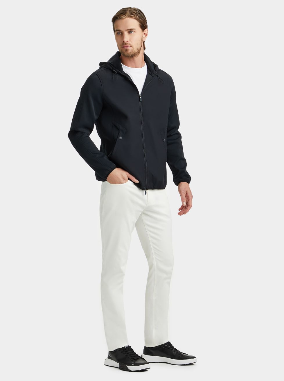 Learn more about Stretch Cotton 5 Pocket<br> Straight Leg Pant