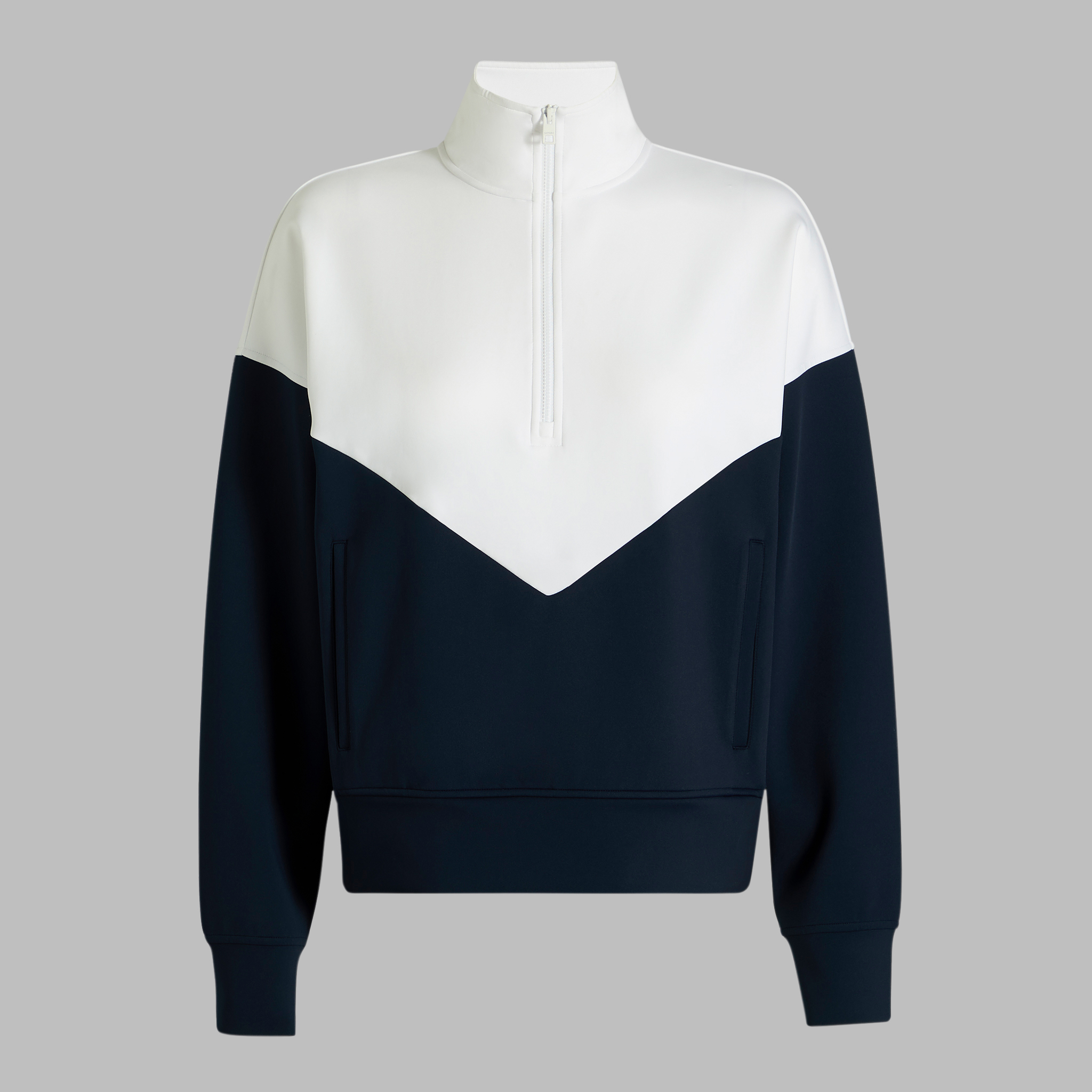 STRETCH NYLON INTERLOCK TIPPED PULLOVER | WOMEN'S PULLOVERS