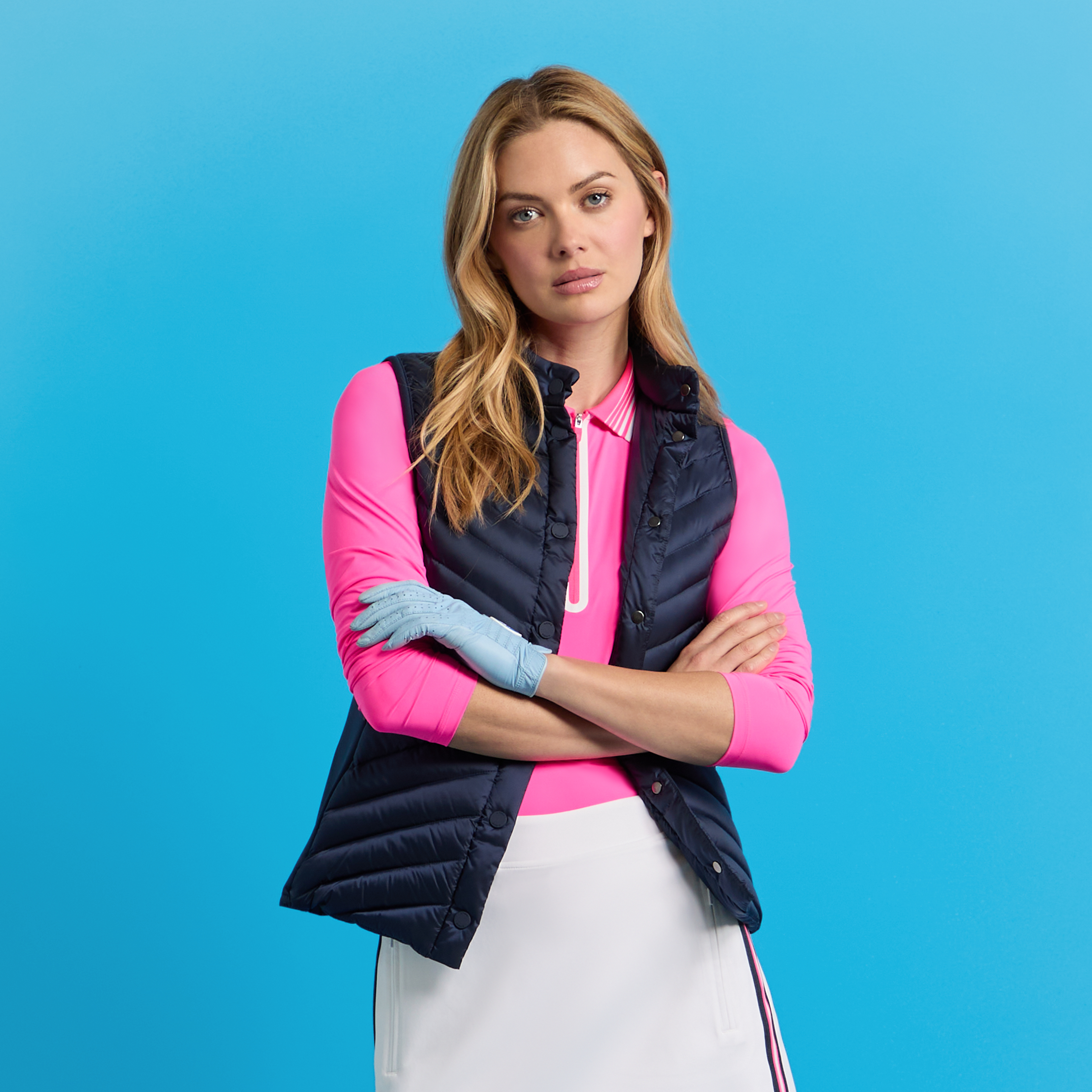 SILKY TECH NYLON QUARTER ZIP POLO | WOMEN'S PULLOVERS
