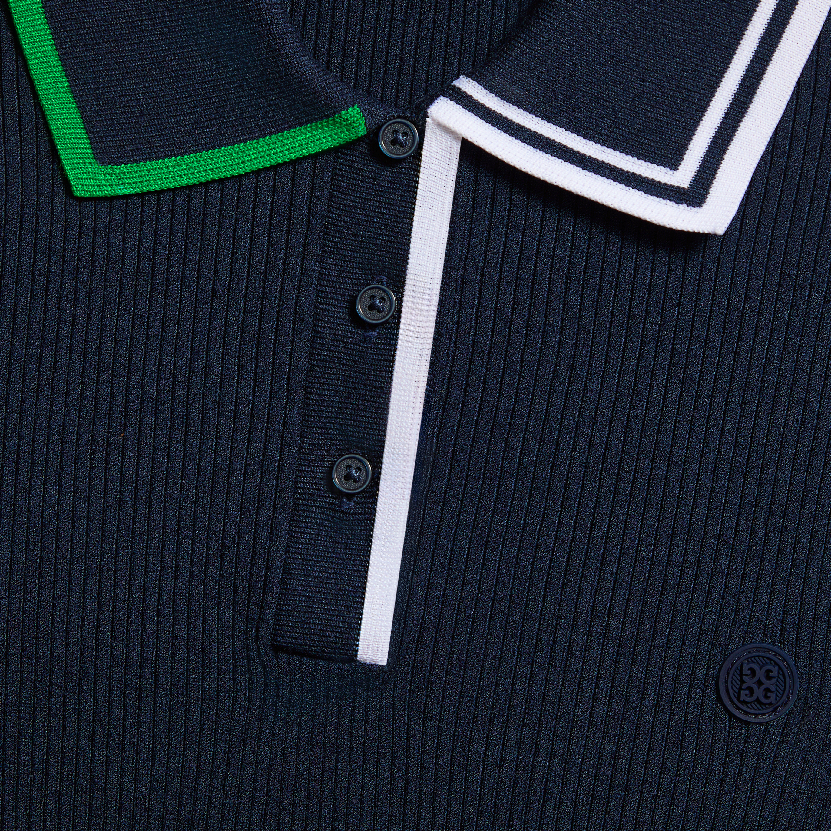 VISCOSE BLEND LONG SLEEVE KNIT POLO | WOMEN'S POLO SHIRTS | G/FORE