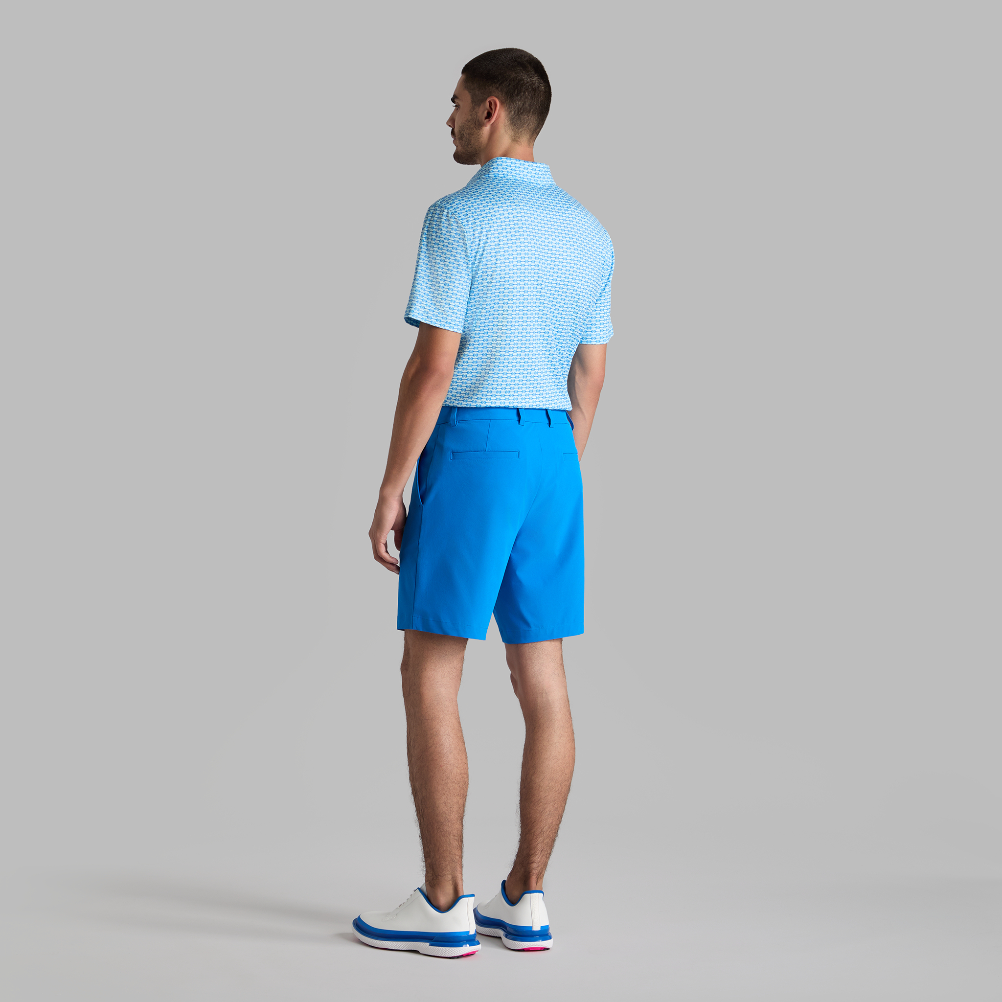 【G FORE】JERSEY SET-UP ROUND(MEN) /追跡付 G/FORE Men's Circle G's Embossed Tech Jersey Banded Sleeve