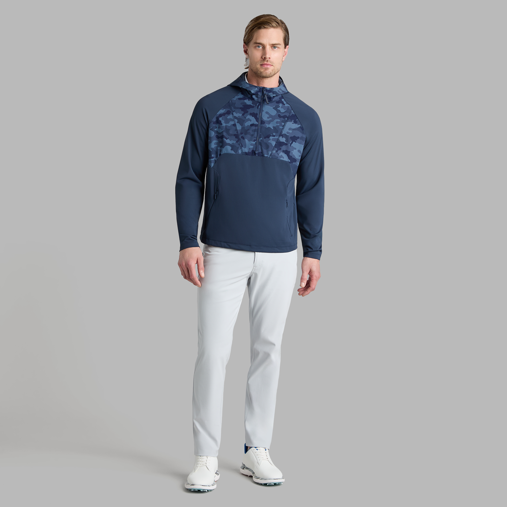 HYBRID 1/4 ZIP HOODED PULLOVER | MEN