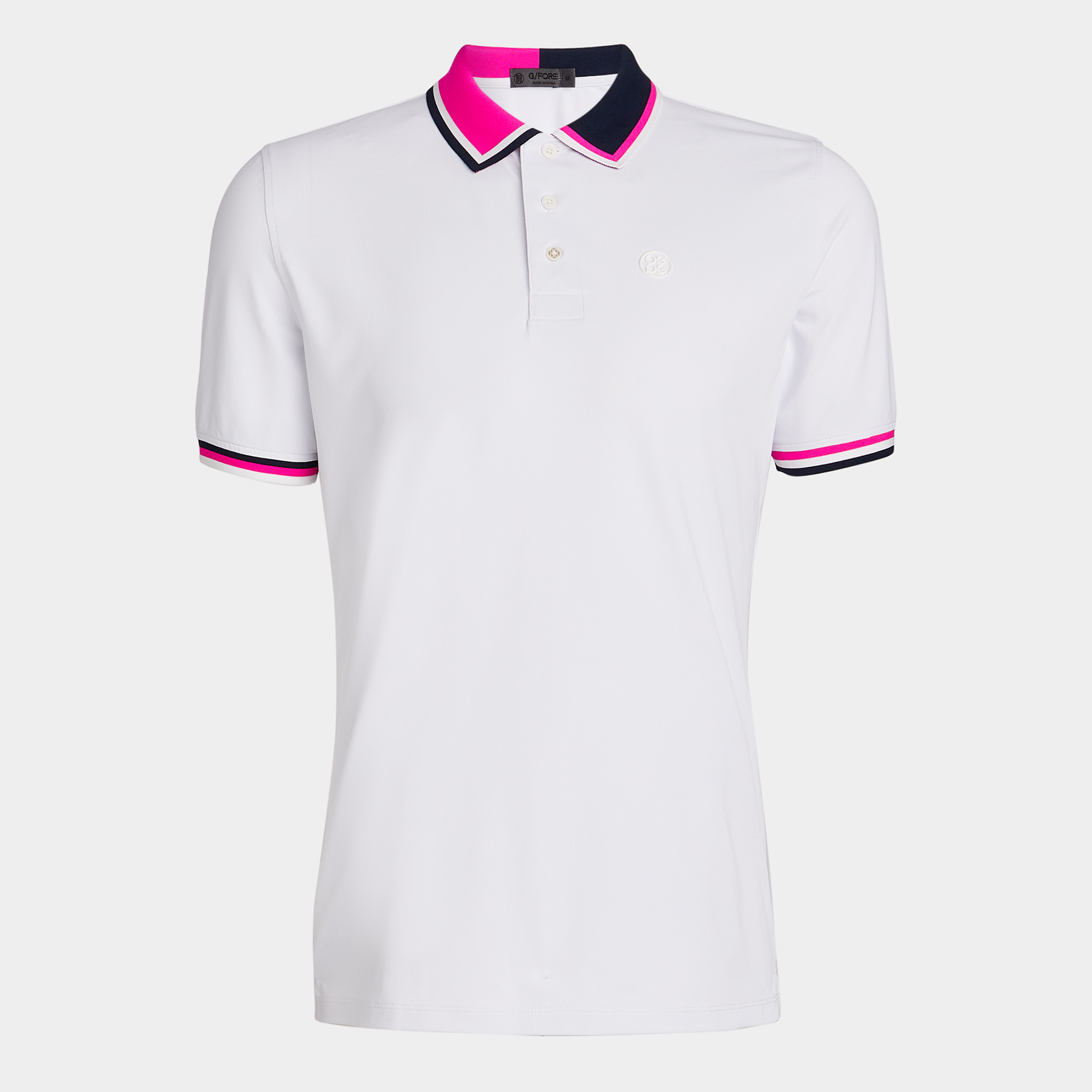 TWO TONE BANDED SLEEVE TECH PIQUÉ POLO – G/FORE