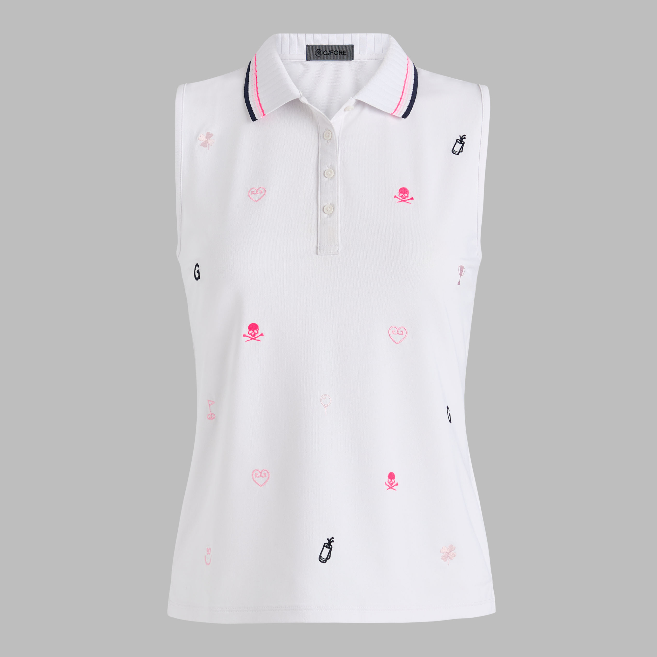 EMBROIDERED TECH PIQUÉ SLEEVELESS PERFORMANCE POLO | WOMEN'S POLO