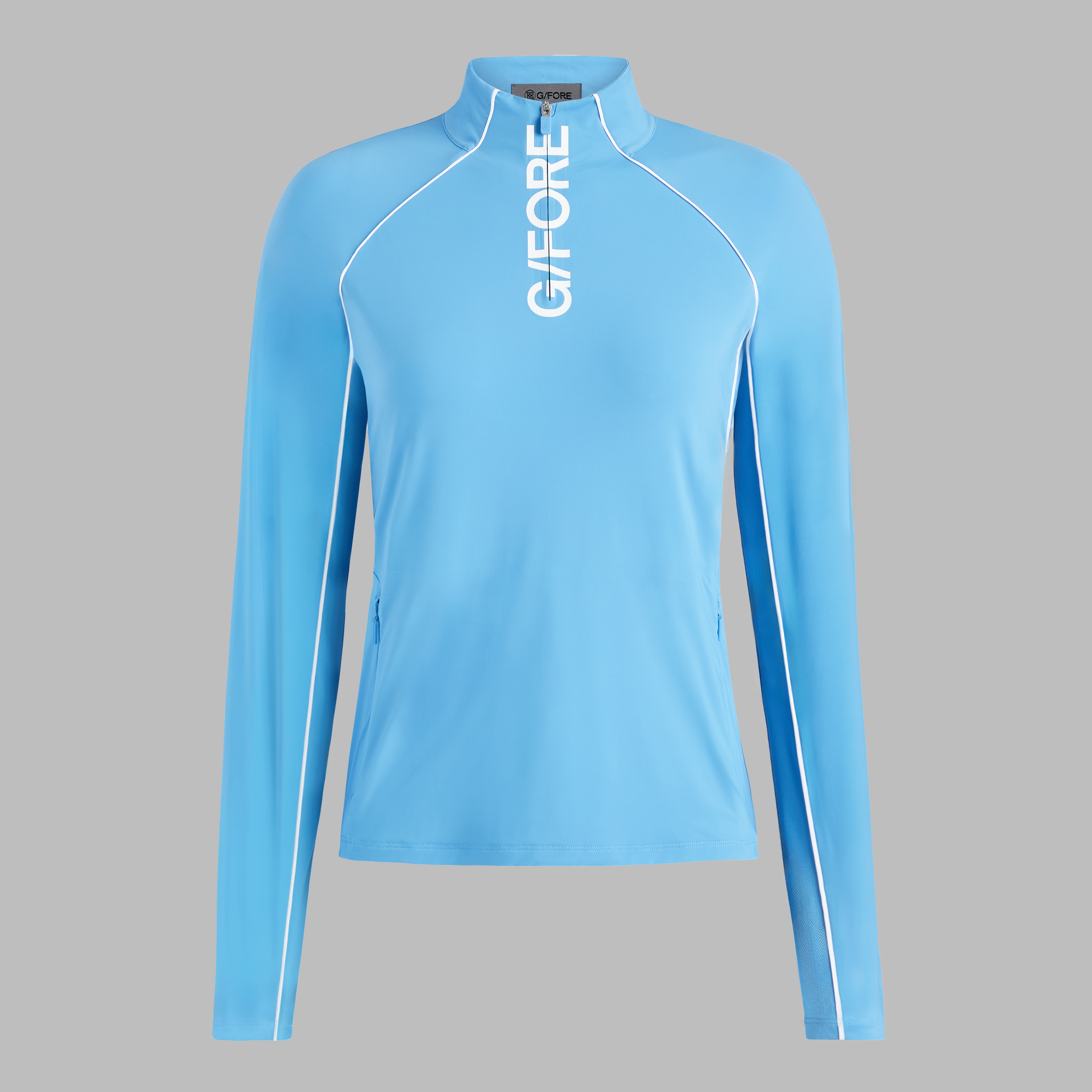 CONTRAST MESH SILKY TECH NYLON 1/4 ZIP PULLOVER | WOMEN'S