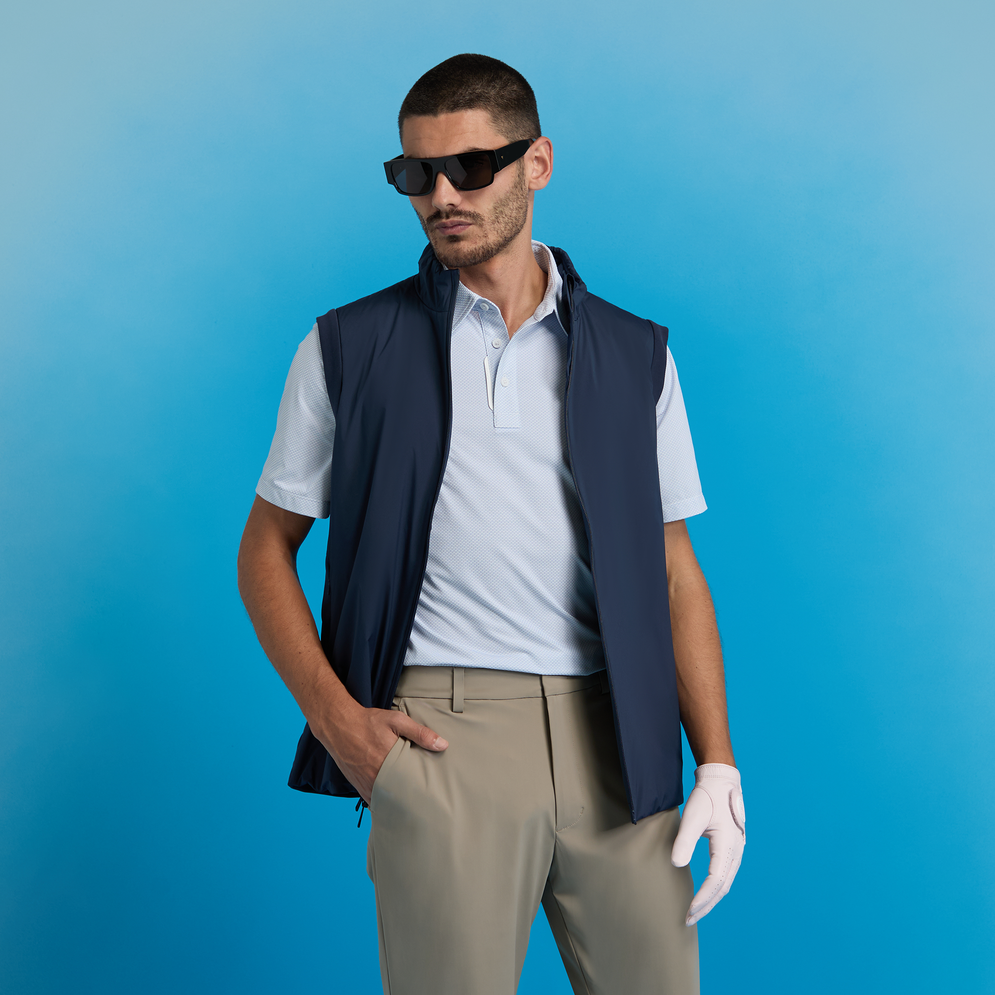 FINE STRETCH JACQUARD POLO | MEN'S POLO SHIRTS |G/FORE