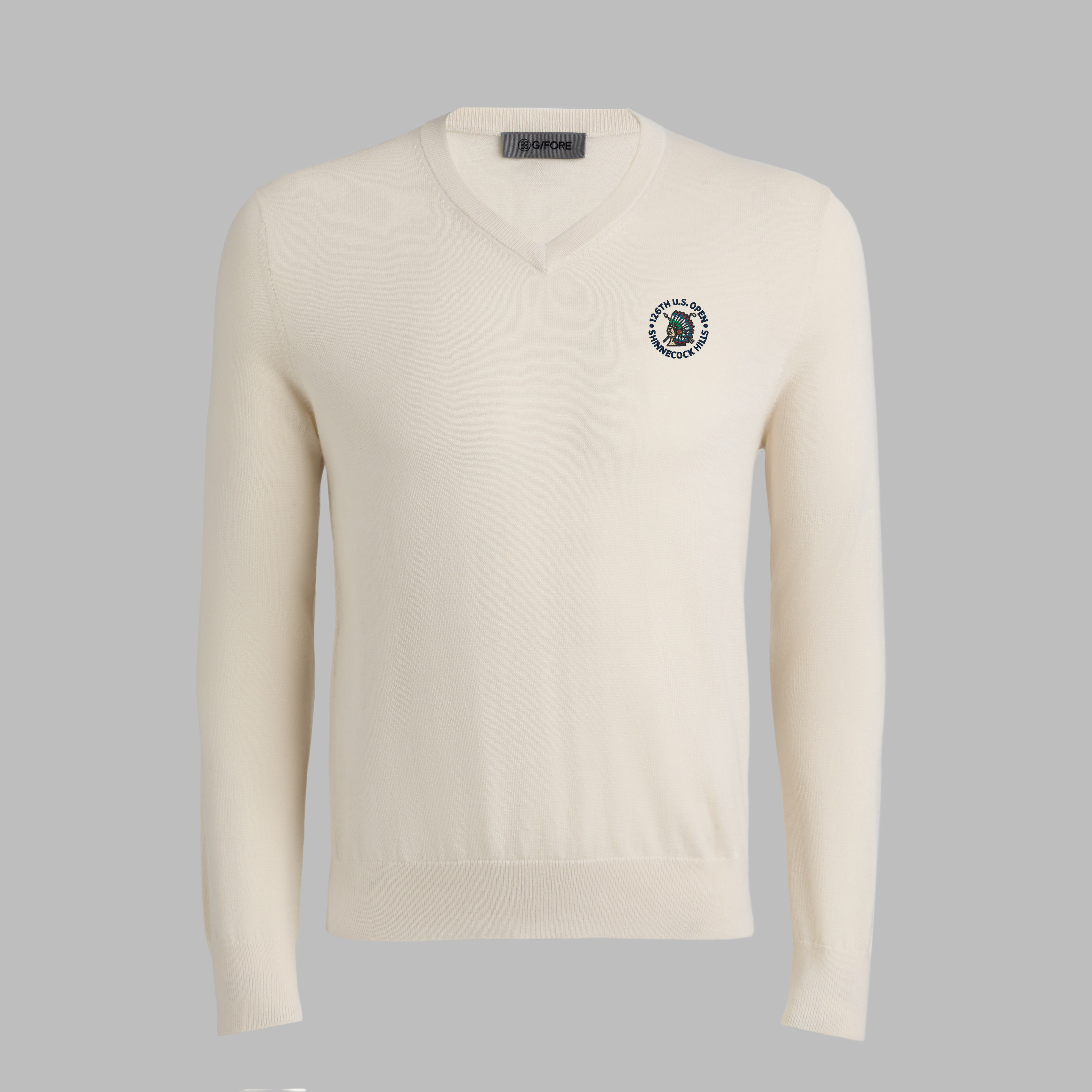 LTD RELEASE 2026 U.S. OPEN G SCRIBE VERSE V NECK CASHMERE SWEATER