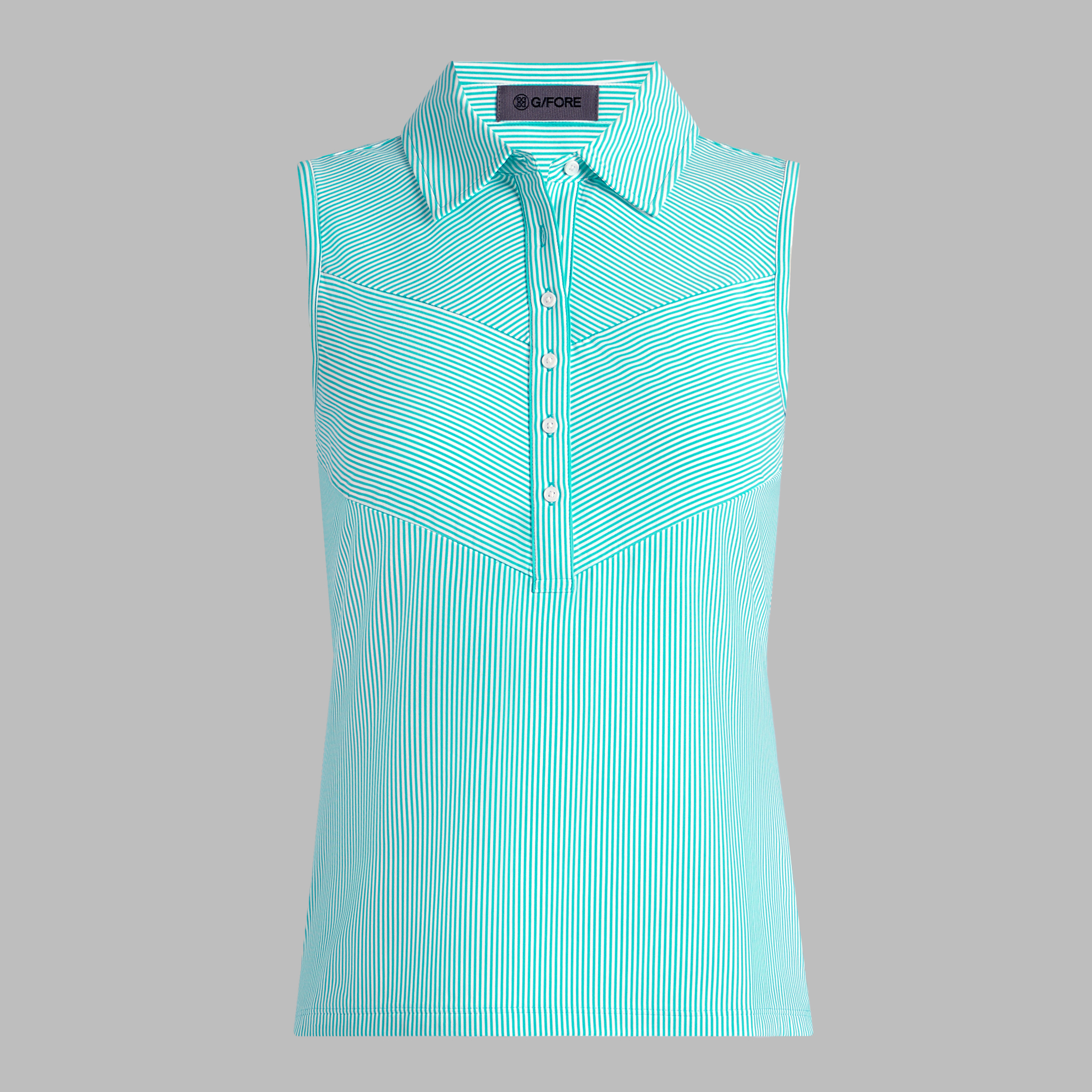 G/FORE ノースリーブ FINE TECH ENGINEERED STRIPE SLEEVELESS POLO | WOMEN'S POLO