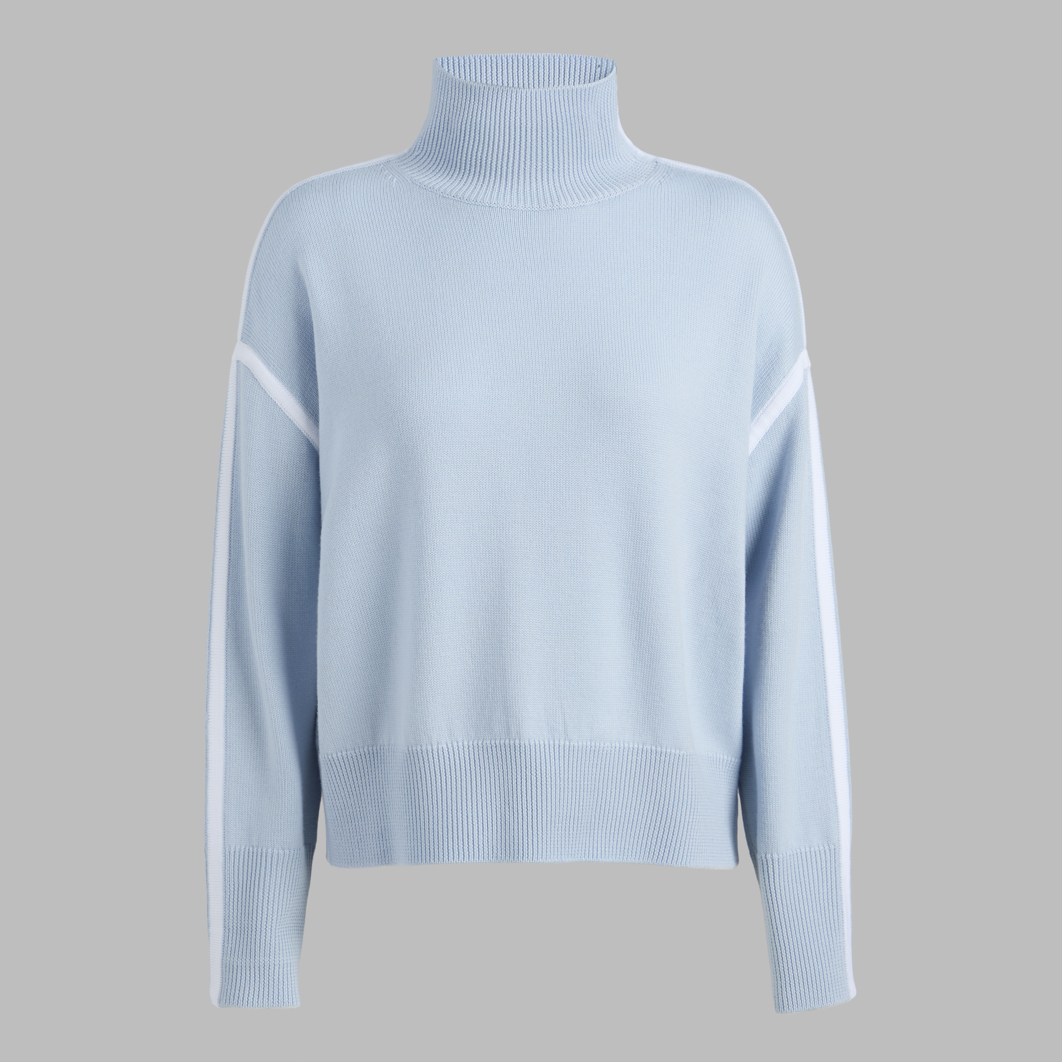 MERINO WOOL CONTRAST STRIPE TURTLENECK SWEATER | WOMEN'S TOPS | G/FORE