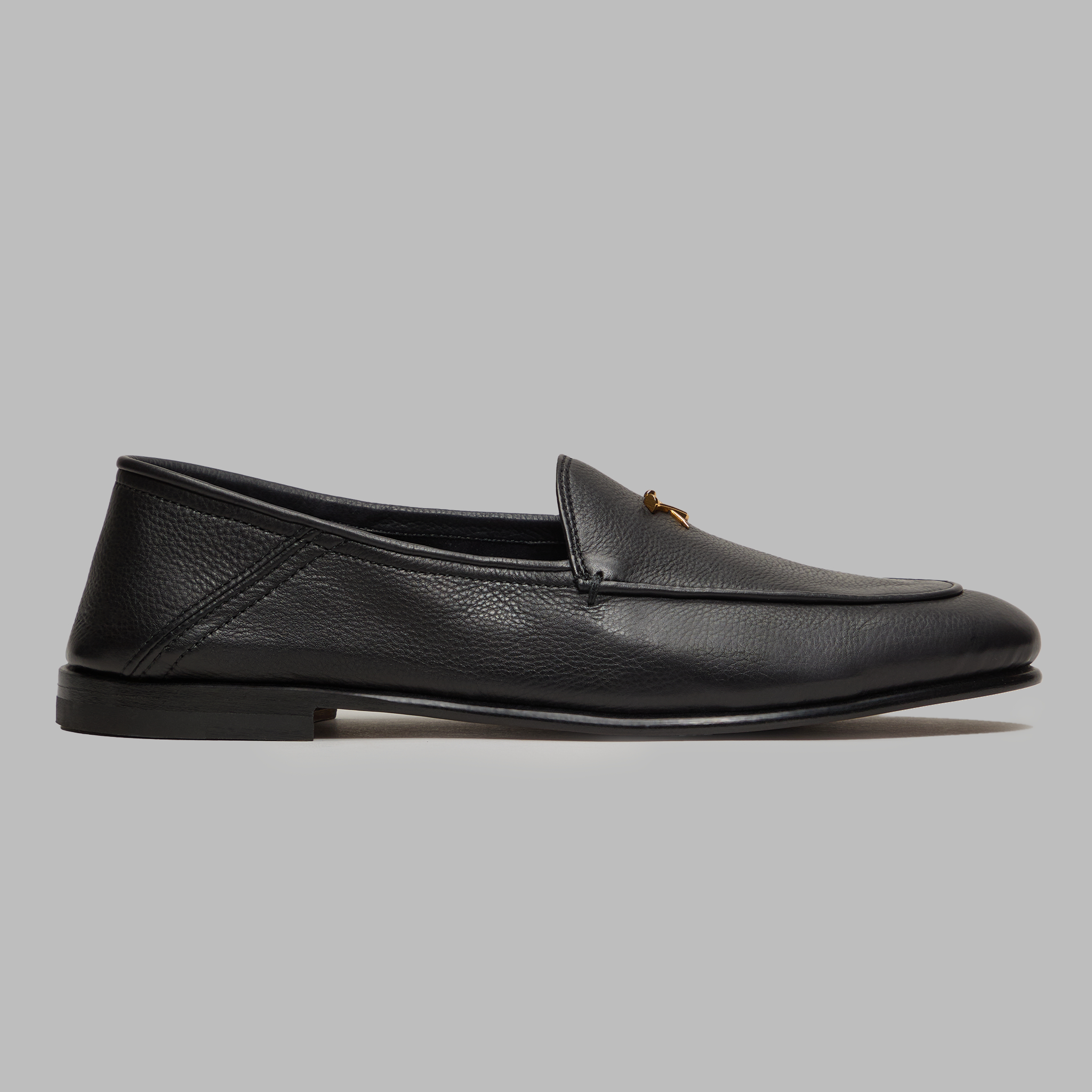 G/FORE Men Leather Loafers with Metal Tees in Color Black, Size US 10.5 WOMEN main image 2