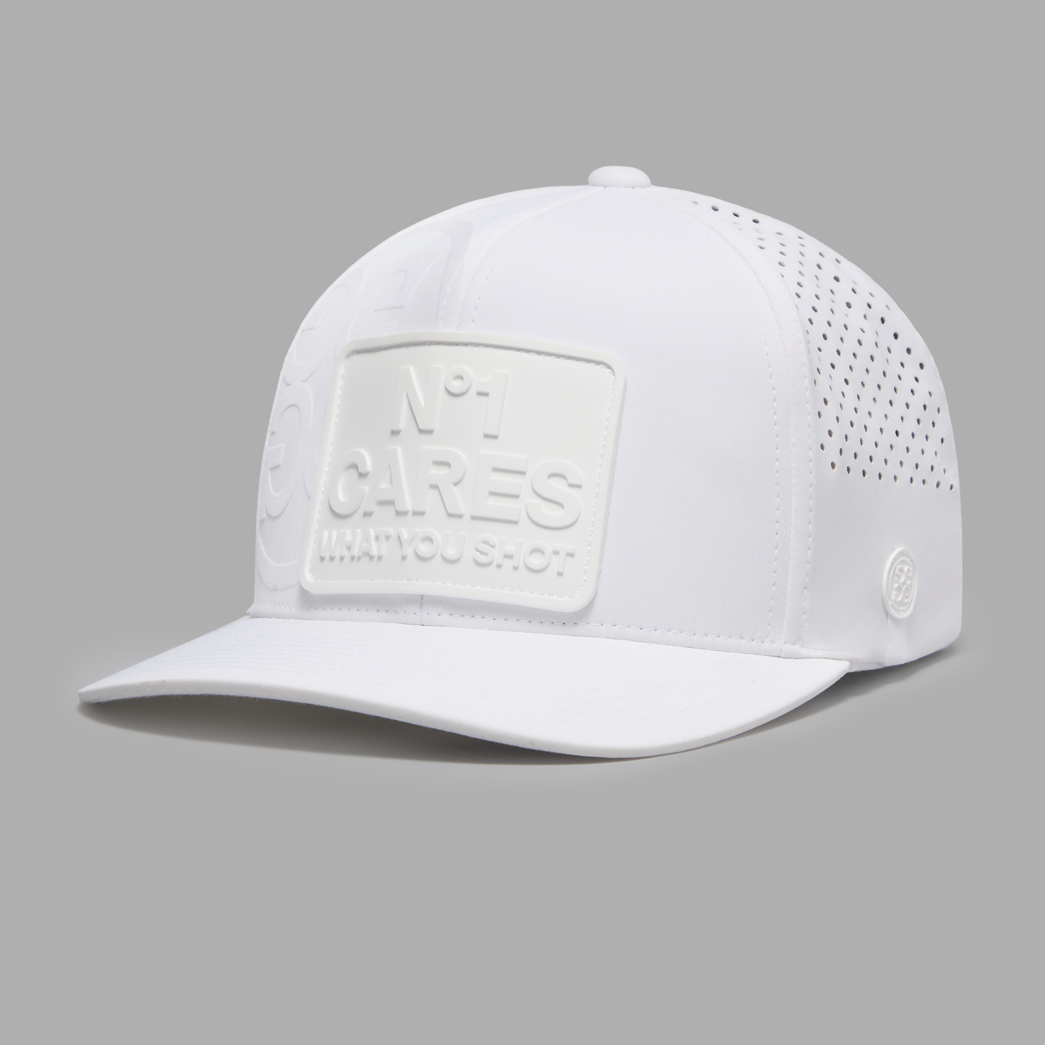 G/FORE NO1 Cares Perforated Tech Golf Cap - Snow